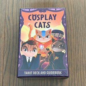 Cosplay Cats Tarot Deck and Guidebook - Vibrant Purple